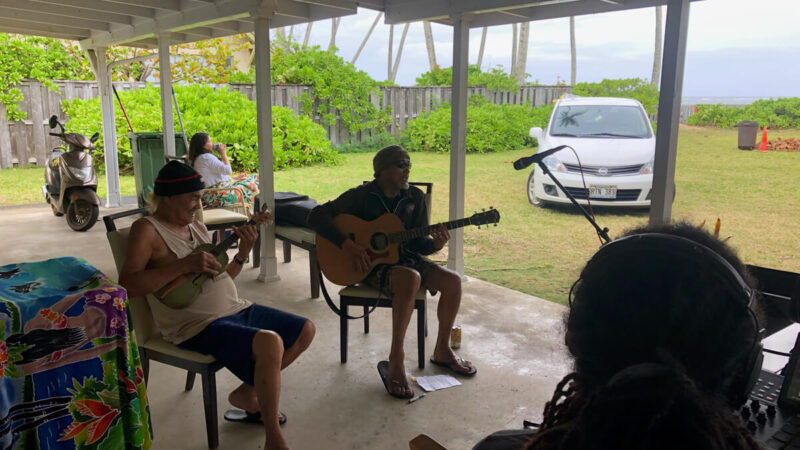 Man playing guitar.